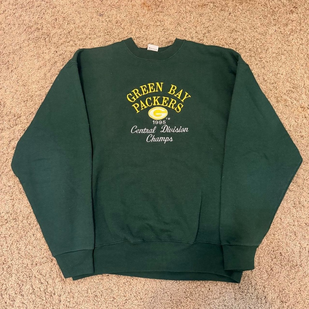 Vintage Fruit of the Loom Green Bay Packers 1995 Division Champs Sweatshirt XL